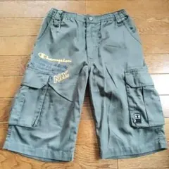 Champion カーゴハーフパンツ 140cm　カーキ