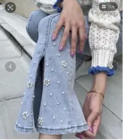 MORE self LOVE フラワービーズデニムのサムネイル