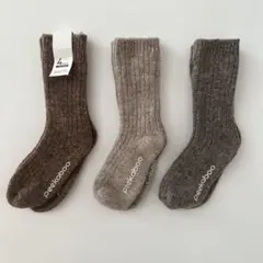 peekaboo ウールリブソックス 3足セット 14-16cm サイズ4