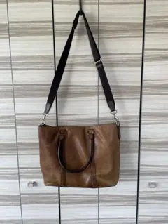 COACH 本革 ビジネスバッグ ブラウン