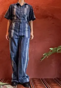 l*y様 70s USA製 オシュコシュ エクスプレスストライプ オールインワンのサムネイル