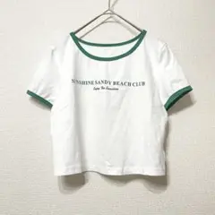 シーイン　Dazy Tシャツ　半袖　ショート丈　クロップドトップス　M