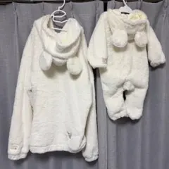 ディズニー　ベビーロンパース80cm パーカービッグシルエットM (公式)