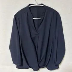ネイビー スキッパー　ブラウス 長袖 COMME CA ISM 11号のサムネイル