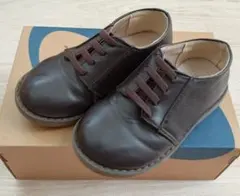 【中古】子供靴 16cm ブラウン レザー フォーマルシューズ