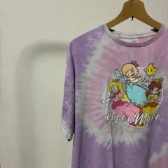 SUPER MARIO スーパーマリオ タイダイTシャツ ピーチ XLサイズ