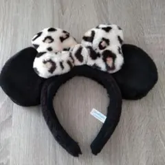 ディズニー　ミニーちゃん　ヒョウ柄　カチューシャ