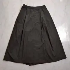 ユニクロ ガウチョパンツ 黒 M スカート見え ワイド