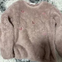 ACOBA ピンク ハート刺繍 トレーナー 120