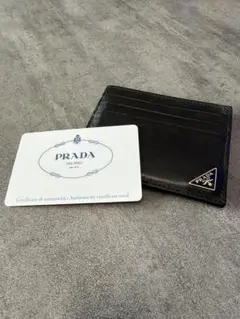 【美品・正規品】PRADA カードケース 名刺入れ サフィアーノトライアングル