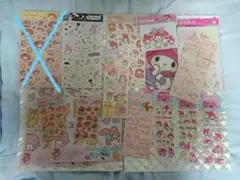 マイメロディ シール ウォールシートステッカーセット サンリオ平成レトロ　下敷き マイメロディ シール ウォールシートステッカーセット サンリオ平成