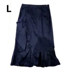 最終価格★定番　GU　ジーユー　マーメイドロングスカート L ブラック