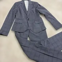 グレー チェック柄 ビジネススーツ 上下セット
