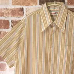 【60s　70s　激レア　ヴィンテージ】「パーマネントプレス」ストライプシャツ