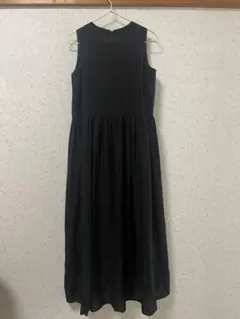 three dots スリードッツ ワンピース （US6)ブラック ロングマキシ