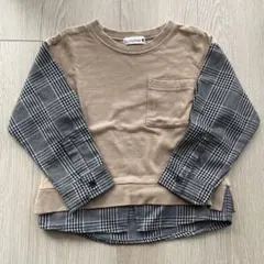 branshes チェック柄長袖カットソー 100cm