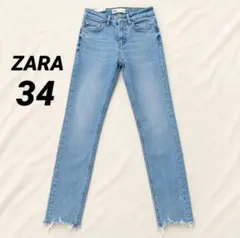 【新品タグ付き】ZARA ザラ プレミアム 80年代風 スキニーデニム ダメージのサムネイル