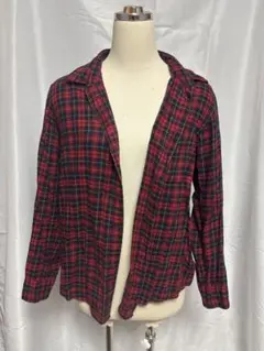 UNIQLO 長袖シャツ Lサイズ レッド・チェック柄