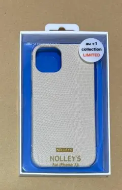 【761】新品 NOLLEY’S iPhone13 ケース クロコ アイボリー