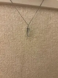 シルバー ストレートバー ネックレス