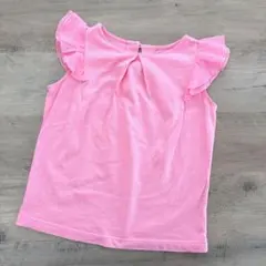 【最終お値下げです】Jacadi❤︎フリル袖ブラウス ピンク/4A 104cmのサムネイル
