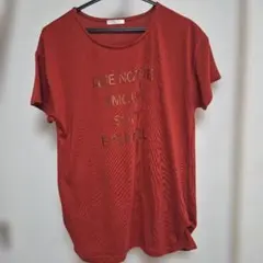 CINEMA CLUB ロゴプリント 半袖Tシャツ テラコッタ Mのサムネイル
