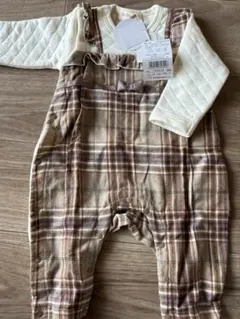 チェック柄ロンパース 60-70cm