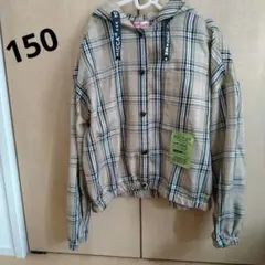 RICCA フード付きチェックジャケット 150