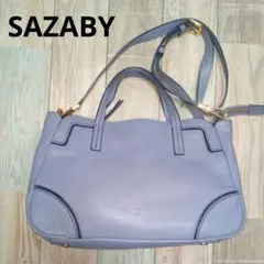 SAZABY　トートバッグ　天然皮革　シボ加工　サザビー　2WAY　ショルダー