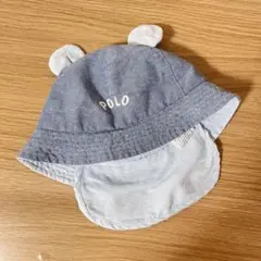 POLO 耳付きデニムブルー バケットハット 50cm