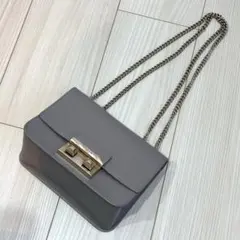 【美品】FURLA フルラ メトロポリス レザー ショルダーバッグ