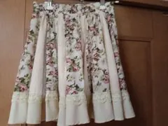 【アクシーズファム】　フラワープリント フレアスカート Mサイズ