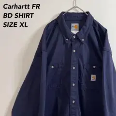 《ワンポイントロゴ》Carhartt FR カーハートボタンダウンシャツXL