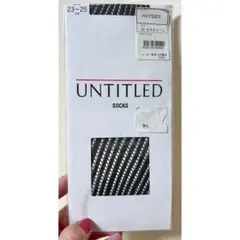 UNTITLED バイアス柄 ソックス モスグリーン　網ソックス