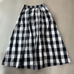 スローブイエナ　ギンガムチェックタフタランダムタックスカート