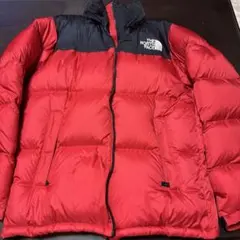 ノースフェイス ヌプシ ダウンジャケット 赤黒 【希少2XL】