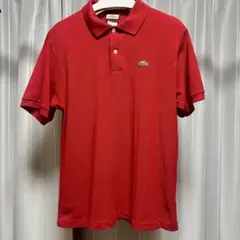 ラコステ XL 半袖ポロシャツ レッド　古着