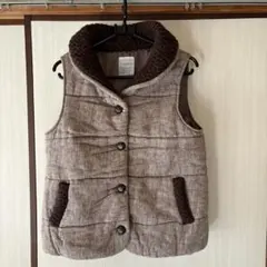 a.g.plus ベスト ブラウン 中綿