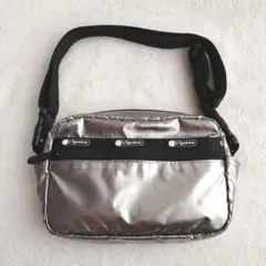 【レスポートサック】ショルダーバッグ　サコッシュ　シルバー　M066