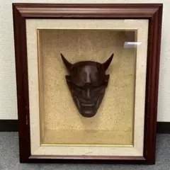 ♦木彫 般若 作家刻印入 壁掛 置物飾り 縁起物 魔除け厄除け開運 古美術骨董品 般若 お面 木彫り 壁掛け 魔除け - メルカリ