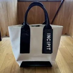 カメ子様⭐︎専用極美品♡ インキピット　INCIPIT 黒　本革　トートバッグ INCIPIT インキピット トートバッグ 本革xジュートコンビ素材