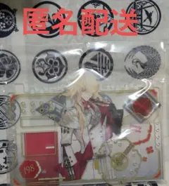 刀剣乱舞 一文字則宗 スクエア缶バッジ 跪坐 - メルカリ