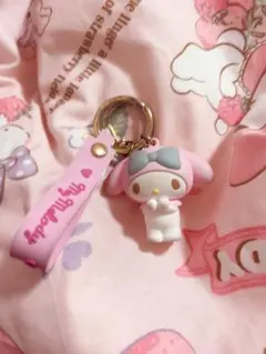 マイメロディ シリコンキーホルダー ピンク