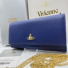 ヴィヴィアンウエストウッド 財布 長財布 青 ブルーチェーン 【新品未使用】のサムネイル