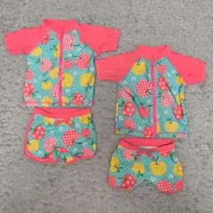果物柄ベビー水着上下セット2着セット90サイズ（女の子）