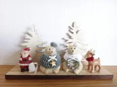 しろくま貯金箱　★ミニくま　ならぶんです　クリスマス　4点セット