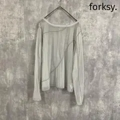forksy. フォルクシー　2WAY ニュアンス メロー ラメ シアートップス