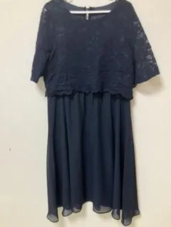 【CLETTE大きいサイズ】紺色セレモニーワンピース♫