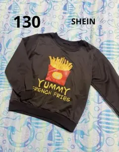 SHEIN 130 10Y ポテト トレーナー 黒 長袖のサムネイル