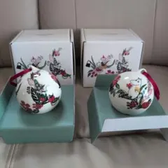 【箱付き】アラビア　ムーミン オーナメント 花柄　2023年 クリスマス　２個